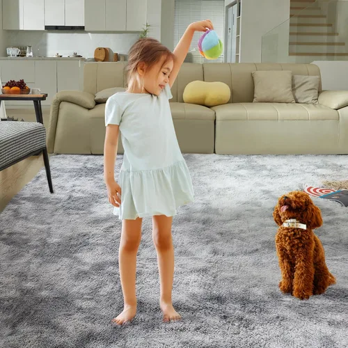 Miniatura 8 de Alfombra ultra suave para sala de estar, alfombra mullida de área 4X6 para dormitorio, alfombras modernas de pelo largo, alfombra suave