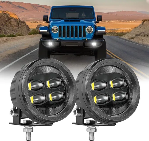 Miniatura 9 de Luces antiniebla LED SAE, ACEC SHOP 2 unidades de 80W, cápsulas LED redondas de 8.9 cm / 3.5 pulgadas aprobadas por DOT, luces de cápsula legales