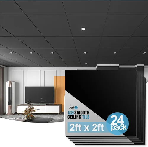 Miniatura 13 de Art3d Paneles Acústicos para Techo Suspendido 24x48 Paquete de 10, Paneles Insonorizados 2x4ft para Revestimientos de Pared, Blanco