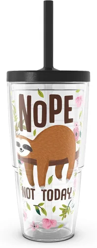 Miniatura 10 de Tervis Traveler Sloth Nope Not Today - Vaso de triple pared aislado para viajes, mantiene las bebidas frías y calientes, 20 onzas, acero inoxidable