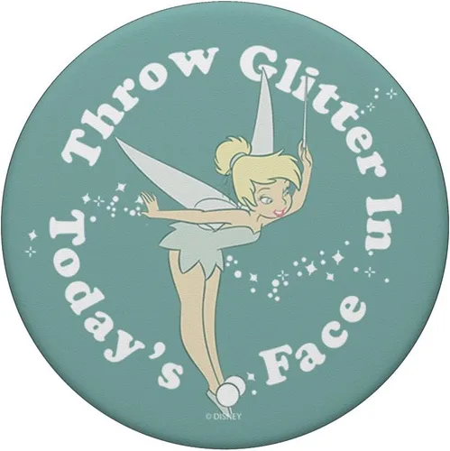 Miniatura 3 de Disney Peter Pan Tinkerbell - Tira con purpurina en la cara de hoy PopSockets estándar PopGrip