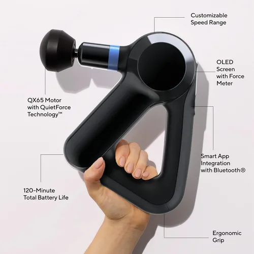 Miniatura 3 de Theragun Elite - Pistola de masaje Bluetooth – Masajeador de percusión ultra silencioso para aliviar el dolor en cuello, espalda, piernas, manos