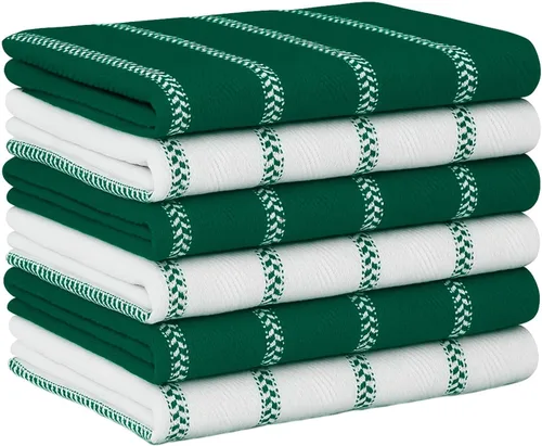 Miniatura 37 de LANE LINEN Juego de toallas de cocina y paños de cocina de 12 - 100% algodón, de secado rápido 18” x 28” Toallas absorbentes para platos y té, 01