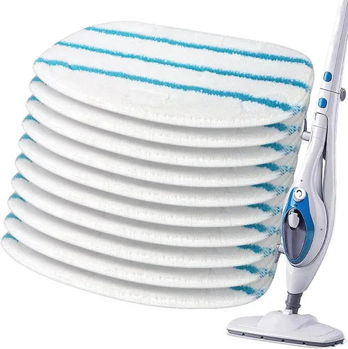 Paquete de 10 almohadillas de repuesto para trapeador de vapor compatibles con PurSteam ThermaPro 10 en 1, almohadillas lavables y reutilizables