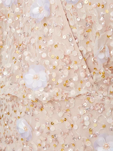 Miniatura 3 de Adrianna Papell Vestido de lazo con cuentas para mujer