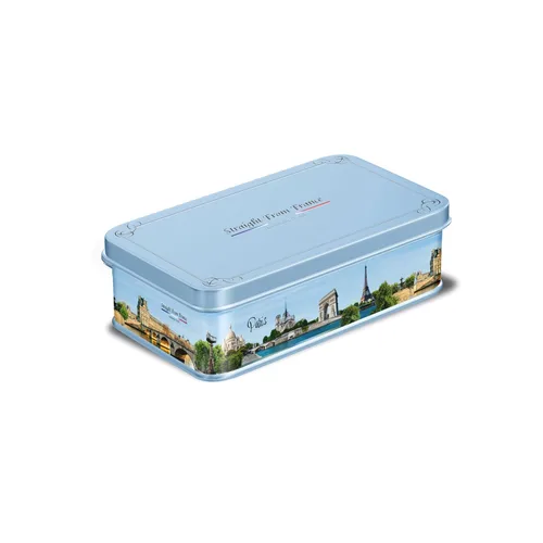Miniatura 7 de Straight from France Genuinely French, Surtido de mini gelatinas de frutas francesas (Pates de Fruit), 5 sabores en lata de regalo de dulces