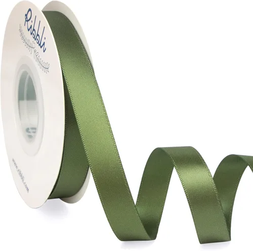 Miniatura 95 de Ribbli - Cinta de satén de doble cara dorada, 1 pulgada x 25 yardas, uso para ramo de lazos, envoltura de regalos, decoración de boda Dorado