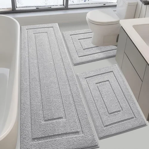 Miniatura 10 de IM HOME Bathroom Rugs, Ultra Soft Plush Fluffy Microfiber Absorbent Bath Mat, Non-Slip Backing, Machine Washable Bath Mats for Bathroom Floor, Tub