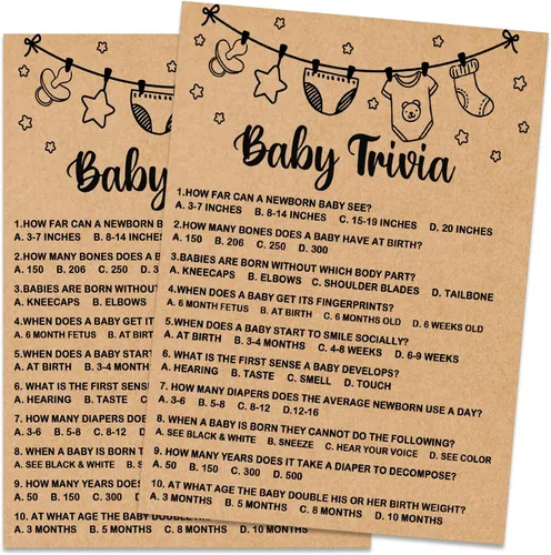 Miniatura 22 de Baby ABC Juego de Baby Shower, 30 unidades, kraft, juego de mesa, todas las edades, inglés, cartulina, manual, unisex, baby shower y alfabeto