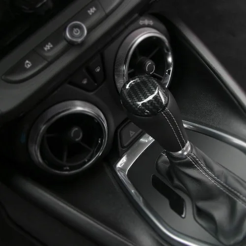 Miniatura 6 de CheroCar para Camaro - Cubiertas de Maneta de Cambio en Fibra de Carbono, Decoración para Interior, para Chevrolet Camaro 2016-2025+, Accesorios
