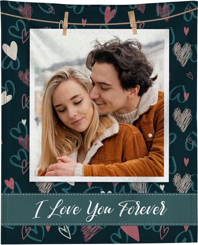 Miniatura 8 de Manta personalizada con foto, manta personalizada con imagen para regalos de pareja, mantas de franela personalizadas para adultos, niños