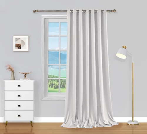 Miniatura 20 de PI Cortinas opacas para dormitorio, tratamiento de ventana con aislamiento térmico de anillo superior, cortinas oscurecedoras de habitación