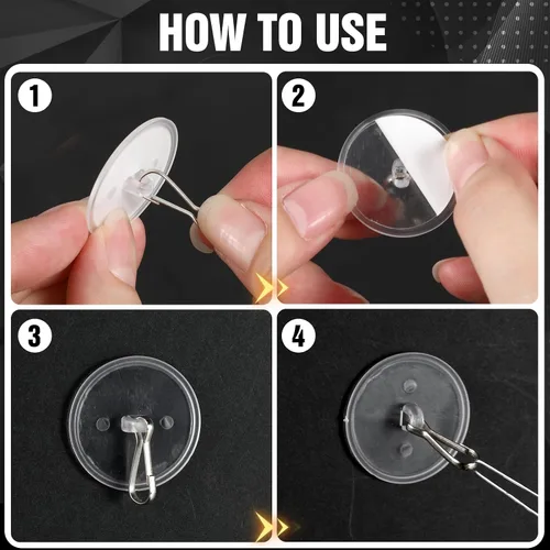 Miniatura 4 de Paquete de 10 ganchos de techo autoadhesivos con línea para colgar linternas de papel de 80 pies, ganchos de pared de techo extraíbles sin daños