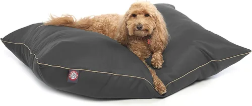 Miniatura 10 de Majestic Pet Cama rectangular para perros tamaño mediano, lavable, cama antideslizante y cómoda para mascotas, cama para jaula para perros, almohada