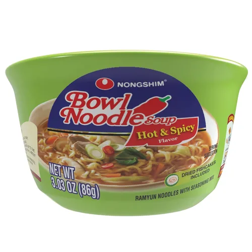 Miniatura 11 de Nongshim Kimchi Instant Ramen - Tazón para sopa de fideos, paquete de 6, Ramyun coreano con verduras, apto para microondas
