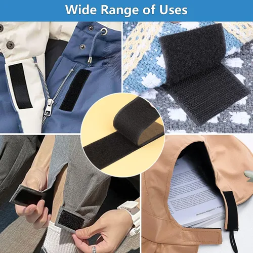 Miniatura 6 de Matenf Tiras de para coser, 1 pulgada de ancho, fáciles de coser, excelente agarre, no adhesivas, cinta entrelazada, cinta de gancho y bucle