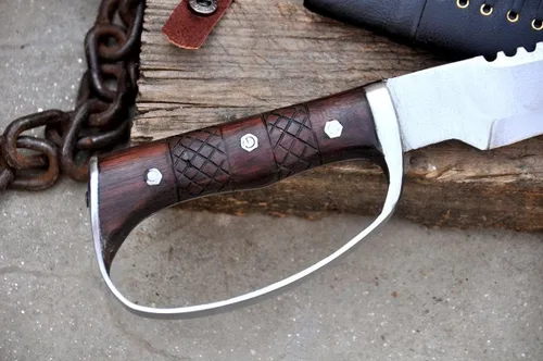 Miniatura 3 de Cuchillo Machete D-Guard de 18 pulgadas - Cuchillo Machete - Machete de Cuchilla Hecho a Mano - Equilibrio Templado Agua - Listo para usar