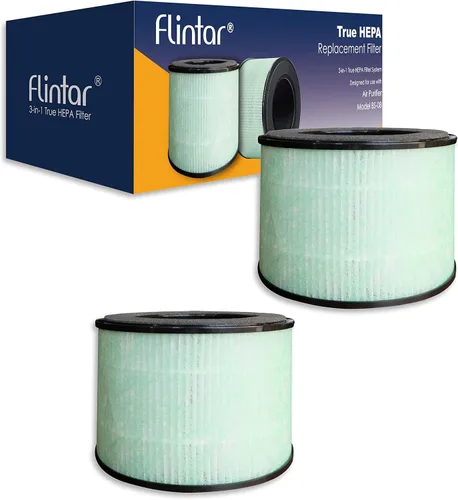 Filtro de repuesto BS-08, compatible con purificador de aire PARTU BS-08, mejor filtración y reducción de olores, paquete de 2