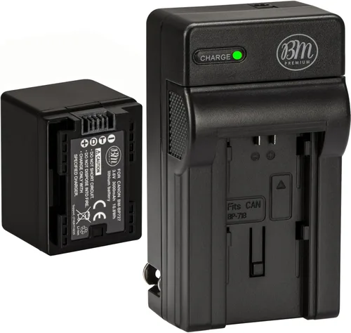 BM Premium BP-727 Batería y cargador para Canon Vixia HFR80, HFR82, HFR800, HFR30, HFR32, HFR300, HFR40, HFR42, HFR400, HFR50, HFR52, HFR500,