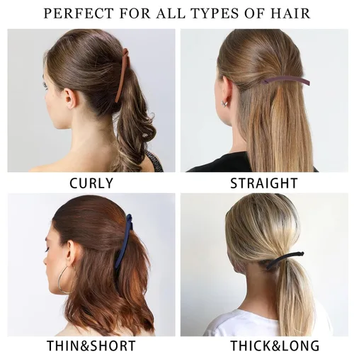 Miniatura 5 de Pinzas para el pelo de plátano mate grandes de 4.3 pulgadas para mujer, soporte antideslizante para colas de caballo de pelo grueso y fino, bonitos