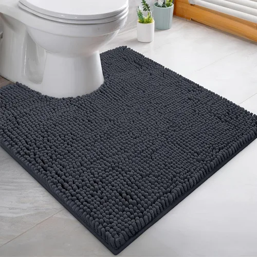 Miniatura 112 de LuxUrux Tapete de microfibra afelpada, de felpilla extrasuave, pelo largo de 1 pulgada, muy absorbente, para baño o ducha, lavar y secar a máquina
