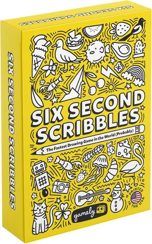 Six Second Scribbles: El Dibujo Frenéticamente Rápido y Fantásticamente Divertido | Un Juego de Fiesta Familiar para Niños, Adolescentes y Adultos