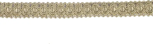 Miniatura 2 de Gimp - Ribete de trenza, 0.7 pulgadas / 10M (10.9 yardas) Ribete de tela para cortinas, tapicería, costura, manualidades DIY a mano, disfraces y Oro