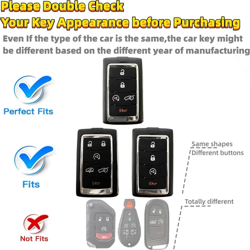 Miniatura 2 de Funda para llavero Jeep, se adapta a accesorios para llavero Grand Cherokee L Wagoneer L Wagoneer L 2025 2024 2023 2022