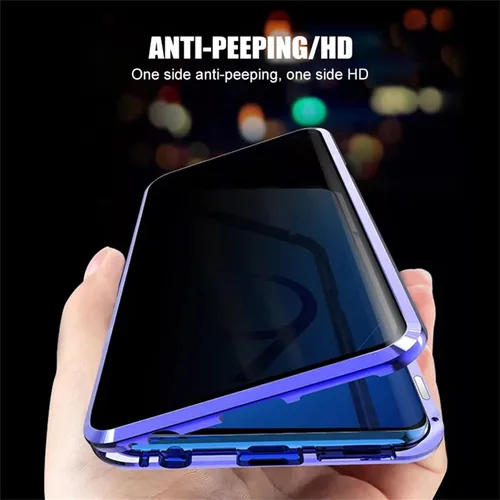 Miniatura 7 de Funda antiespía para Samsung Galaxy S22 Ultra, cubierta magnética de privacidad de doble cara, protector de pantalla de cuerpo completo, rojo