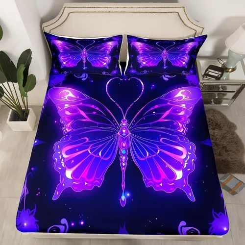 Miniatura 31 de Erosebridal Phoenix - Juego de sábanas de tamaño matrimonial, juego de sábanas bajeras de Phoenix con estampado de pájaro mágico para niños, Color 14