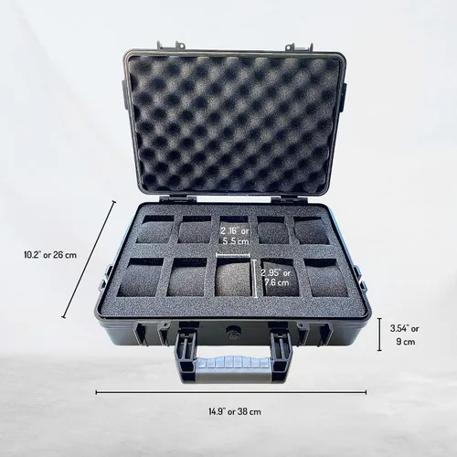 Miniatura 2 de ModernGen Caja de viaje con 10 ranuras para reloj, plástico resistente, resistente a los impactos, resistente al agua