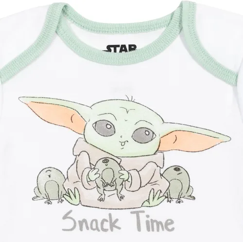 Miniatura 6 de STAR WARS Mandalorian The Child Baby Boys - Conjunto de canastilla con pantalones y babero