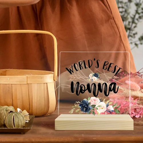 Miniatura 5 de Regalo de Grammy, regalos para abuela, placa acrílica del mejor Grammy del mundo, regalos para la mejor abuela, regalos de abuela para cumpleaños