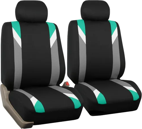 Miniatura 10 de FH Group - Fundas de tela para asientos delanteros bajos de auto con reposacabezas extraíble, ajuste universal, compatible con bolsa de aire
