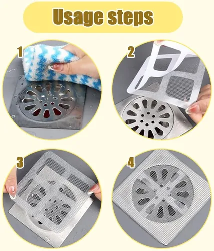 Miniatura 5 de Adhesivos Desechables para Drenaje de Pelo, 2026 Nuevo Adhesivo Desechable para Drenaje de Ducha Captador de Pelo, Adhesivos para Filtro de Drenaje