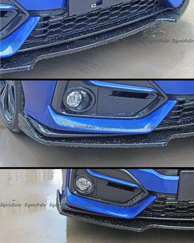 Miniatura 6 de Se adapta a Honda Civic Hatchback 2016-2021 y Si JDM GLOSS BLACK PARACHOQUES DELANTEROS