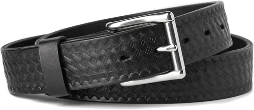 Relentless Tactical El mejor cinturón de cuero para pistola | Fabricado en Estados Unidos | Cinturón oculto EDC para hombre negro (Black Basket