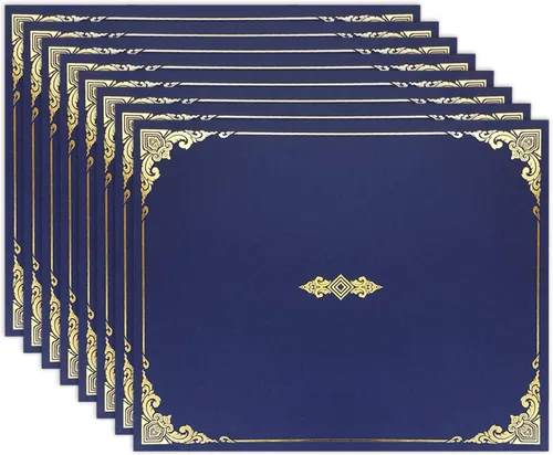 Miniatura 8 de Kit de certificado de 75 piezas, 25 soportes de certificados de lámina dorada, 25 papeles de certificado y 25 calcomanías de sellos de certificados
