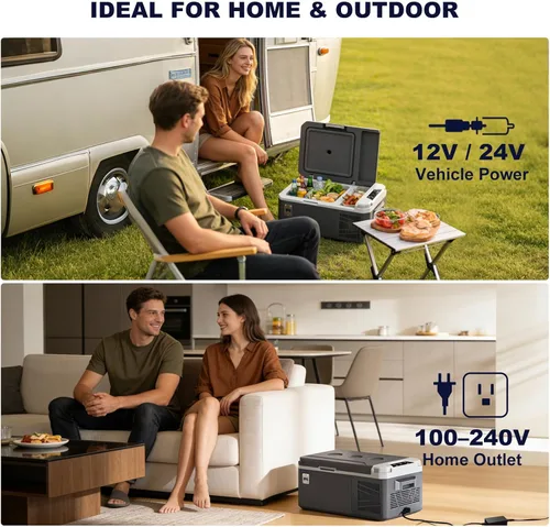 Miniatura 7 de SubSun Enfriador eléctrico de 15 L, refrigerador de 12 voltios, congelador portátil 12 V/24 V CC 110-240 V CA, refrigerador de coche para automóvil