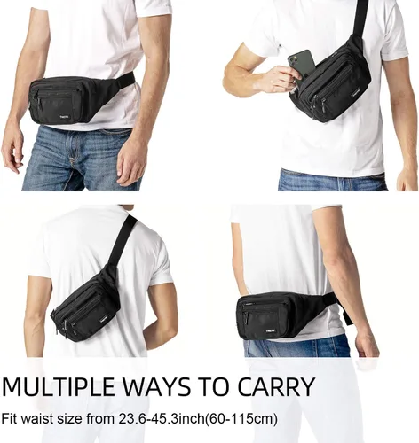Miniatura 6 de FREETOO Riñonera para hombre y mujer, con correa ajustable, para entrenamiento, viajes, casual, correr, senderismo, ciclismo