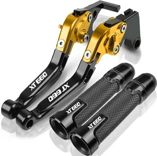 Miniatura 12 de Para Yamaha XT660 XT660X XT660R XT660Z 2004-2020 Palancas de embrague de freno extensibles plegables para motocicleta, embrague de freno ajustables