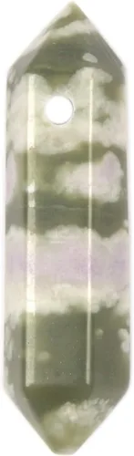 Miniatura 36 de Varita hexagonal de aventurina verde de 1.260 in, piedra preciosa natural, para hacer joyas, cuentas curativas de reiki para chakras, reiki, agujero