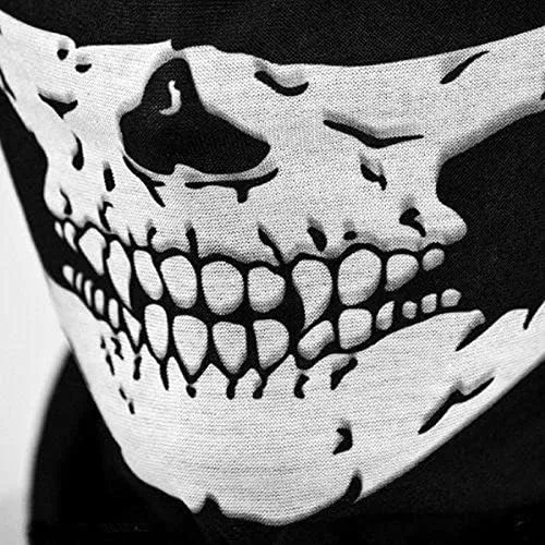 Miniatura 3 de 4 máscaras de calavera para la cabeza, bandana para Halloween, pasamontañas, transpirables, polaina para el cuello, bufanda para montar