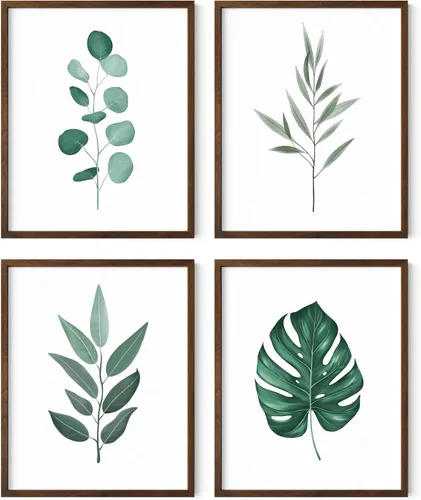 Miniatura 51 de HAUS AND HUES Arte de pared floral gris, juego de 4 pósteres de plantas para pared vintage, impresiones botánicas, cuadros de flores en blanco