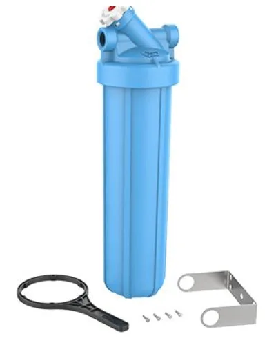 Pentair OMNIFilter BF55 - Carcasa para filtro, carcasa de filtración de agua azul grande de alta calidad de 20 pulgadas para toda la casa con bypass