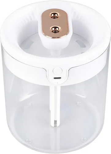 Miniatura 7 de Humidificador, 2L Blanco de Gran Capacidad Doble Boquilla Humidificador de Niebla Hogar Dormitorio Oficina Silencio USB Luz de Noche de Aire