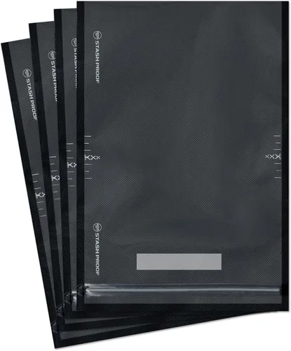 Miniatura 7 de Bolsas resellables con cierre al vacío de 11 x 16 pulgadas (50 unidades) de 5.5 mil (negro y transparente), sin BPA, de grado comercial