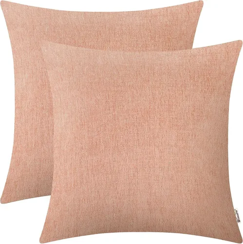 Miniatura 51 de BRAWARM Fundas de almohada 40x40 cm - Paquete de 2 fundas de almohada de chenilla negra, fundas de almohada de chenilla suave teñida sólida