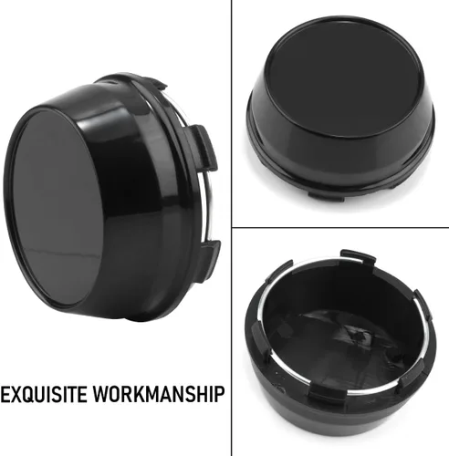 Miniatura 7 de RTrhinotuning 66mm Tapa central de rueda negra para AVID.1 Tapas centrales para llantas