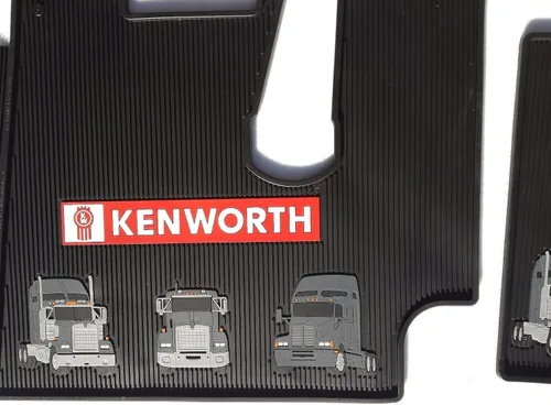 Miniatura 2 de Alfombrillas de goma negras para Kenworth T440 470 600 660 800 W900 OEM con logotipo compatible con 2006-2021 (ver modelo/años a continuación)